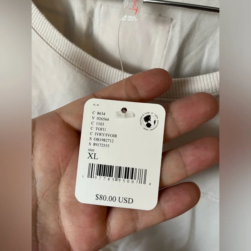 NWT FREE PEOPLE MOVEMENT Hot Shot Twisted Onesie In Tofu MSRP $80 Size XL - Picture 8 of 10